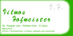 vilmos hofmeister business card
